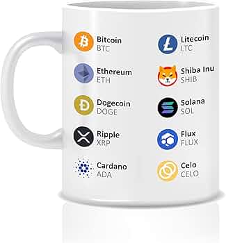 Mug Cryptomonnaie Fan De Crypto, Bitcoin, Ether, Shiba Inu blanc sur Amazon.fr
