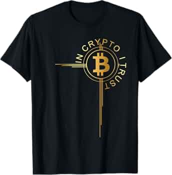 Dans Crypto, je fais confiance à BTC Bitcoin Crypt - T-Shirt Femme Crypto-mo, Logo Bitcoin, Coupe Classique, Manche Courte, Noir, Taille S sur Amazon.fr