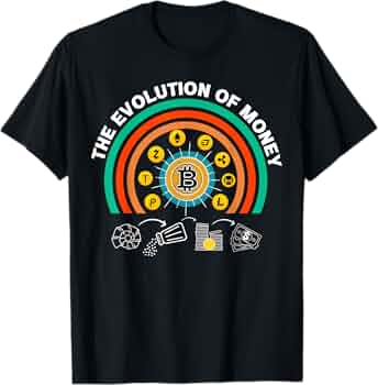 Crypto-monnaie Bitcoin, Ethereum, Litecoin évolution de l'argent T-Shirt sur Amazon.fr